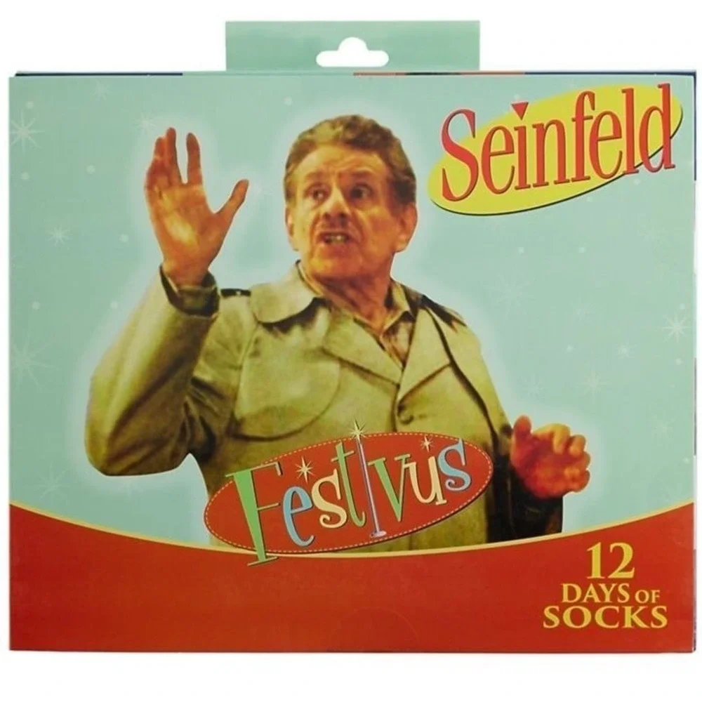 Men's 12 Days of Socks Seinfeld New in Box Shoe Size 6-12